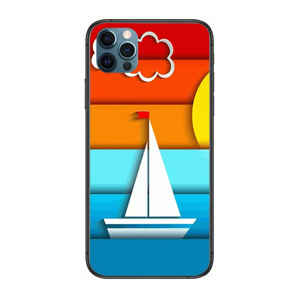 

Pretty Excellent Style Phone Case cover For iphone 12 pro max 11 8 7 6 s XR PLUS X XS SE 2020 mini black cell shell