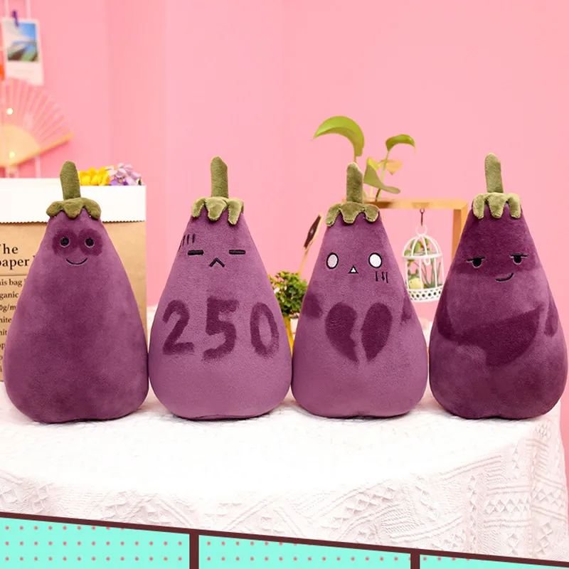 

Simulation Eggplant Plush Toy PP Cotton Filled Simulation Vegetable Pendant Fun Hot Sale Cheap HANDANWEIRAN