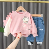 new spring autumn children fashion clothes baby boys girls hoodies pants kids toddler clothing infant casual tracksuit 2pcs sets