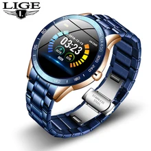 LIGE New Mens smart watch men Waterproof sport For iPhone Heart rate monitor Blood pressure function smartwatch Fitness tracker