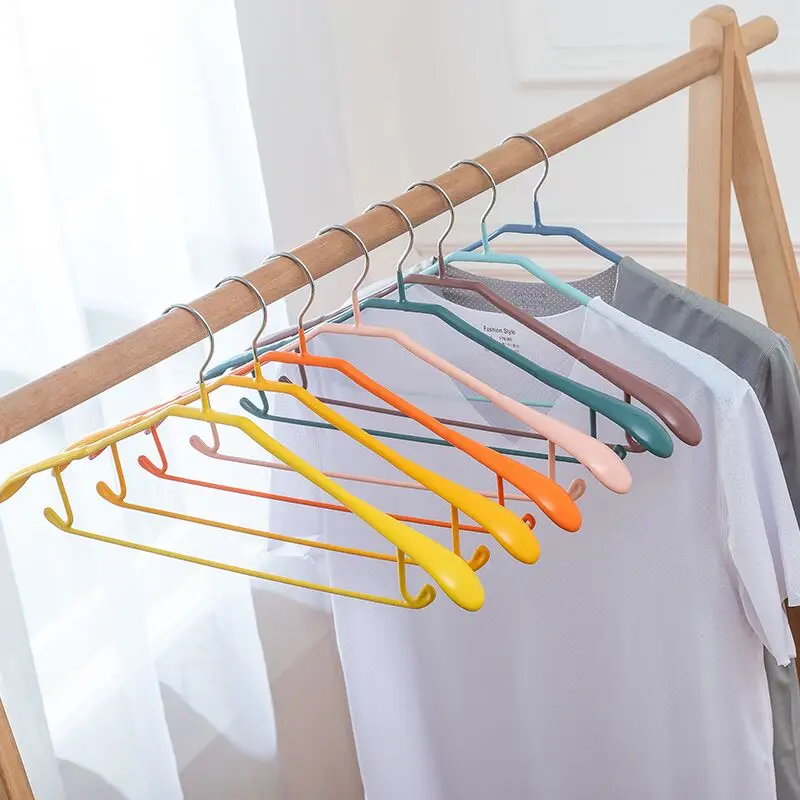 

5/10PCS Wide Shoulder Clothes Hanger Adult Non-Slip Windproof Shirt Trouser Hook Coat Hanger Clothes Rack Home Accessories