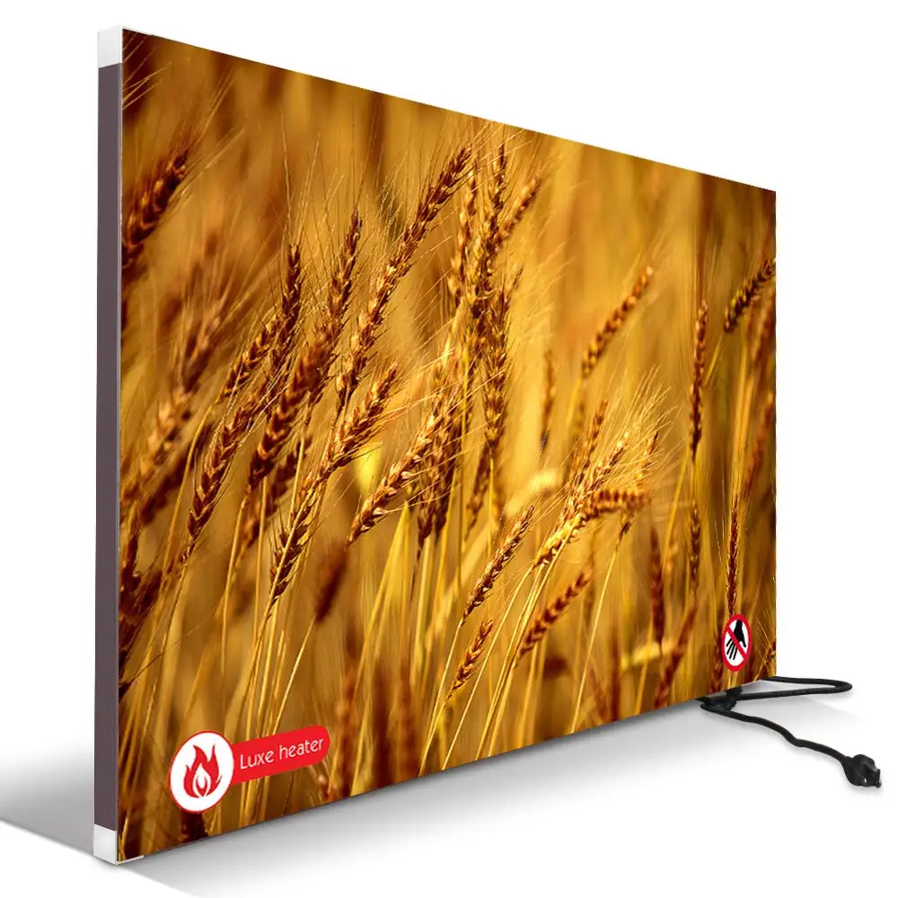 Ripe Wheat Настенный Электрический обогреватель, инфракрасный обогреватель, лучистые тепловые панели для комнаты 150 кв. Футов, 120 в/500 Вт настенная живопись, энергоэффективность, Inst - Цвет: Ripe Wheat