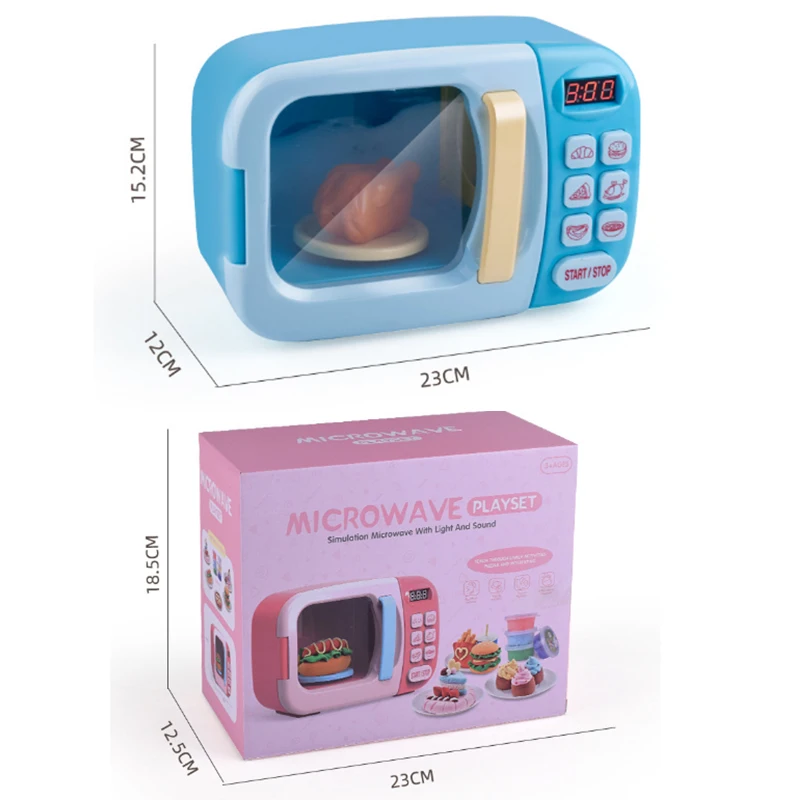 

Children's new puzzle toy creative simulation of the rotary oven cooking electric microwave oven toys