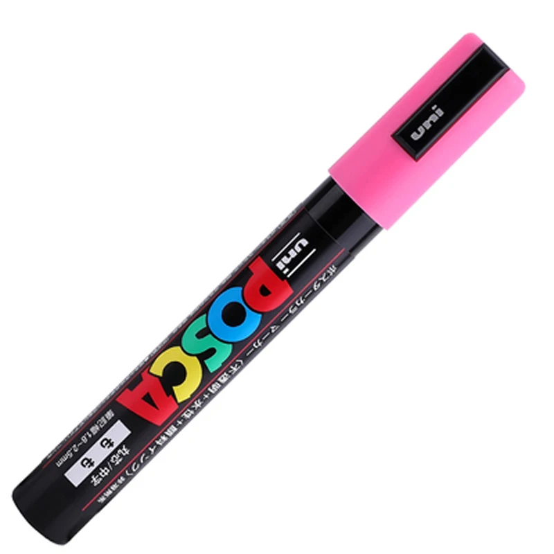 6/15 шт Uni Posca PC-5M Краска Маркер-средний Tip-1.8mm-2.5mm 17 цветов - Цвет: 6pcs Pink