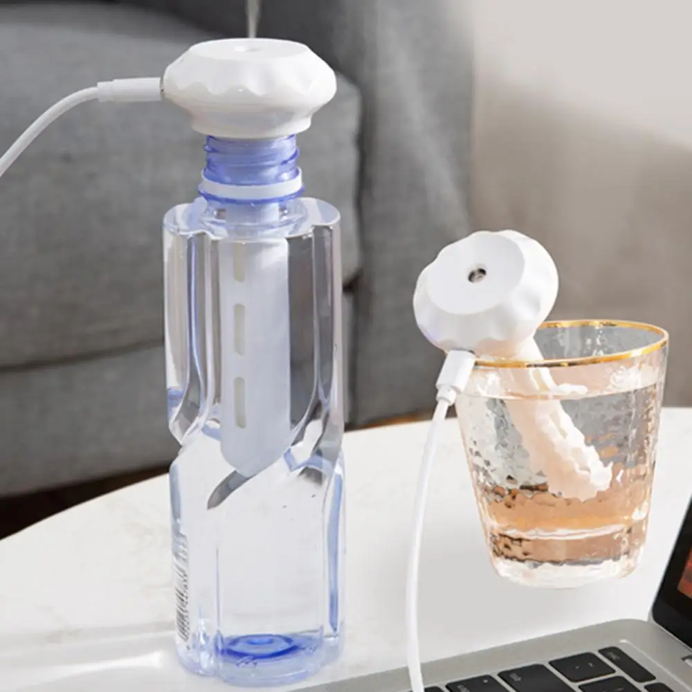 

Portable USB Air Humidifier Bottle Cap Aroma Diffuser Detachable Mist Maker Mute Auto-Off Night Light For Home Humidification