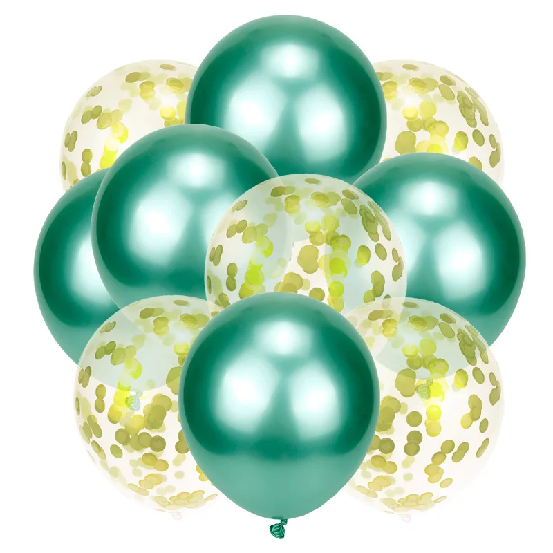 Gold and Green 10 шт./партия металлические шары Золотая Звезда конфетти из фольги прозрачные воздушные шары для детей и взрослых на день рождения свадебные шары для вечеринки баллон Декор - Цвет: Gold and Green
