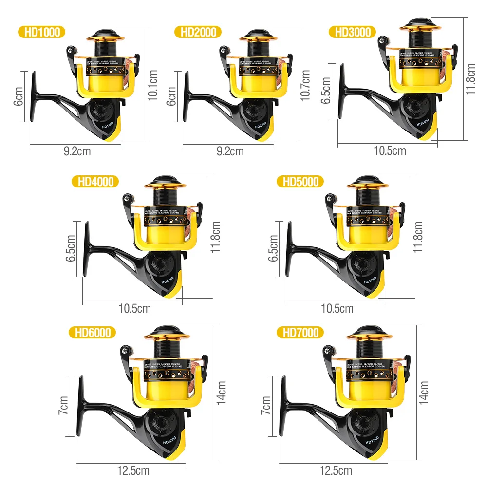 Спиннинговая Рыболовная катушка DONQL металлическая максимальное усилие