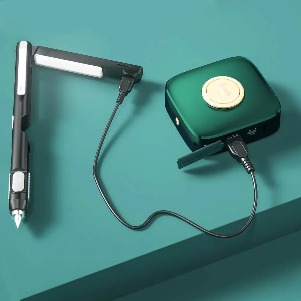 구매 WUBEN F5 500lm 5700K + 4500K + 3000K 미니 EDC 전술 손전등 Partable 작업 조명 충전식 5200mAh 보조베터리 캠핑 등산