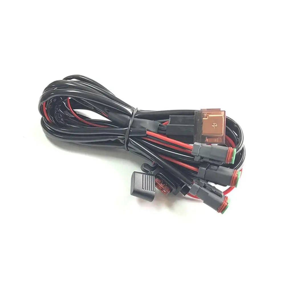 

2m Auto Auto Kabel Kabelbaum Kit mit 40A 12V AUF/OFF Schalter Relais Klinge Sicherung fr 72W-300W 2 LED Licht Bar Nebel Lampe