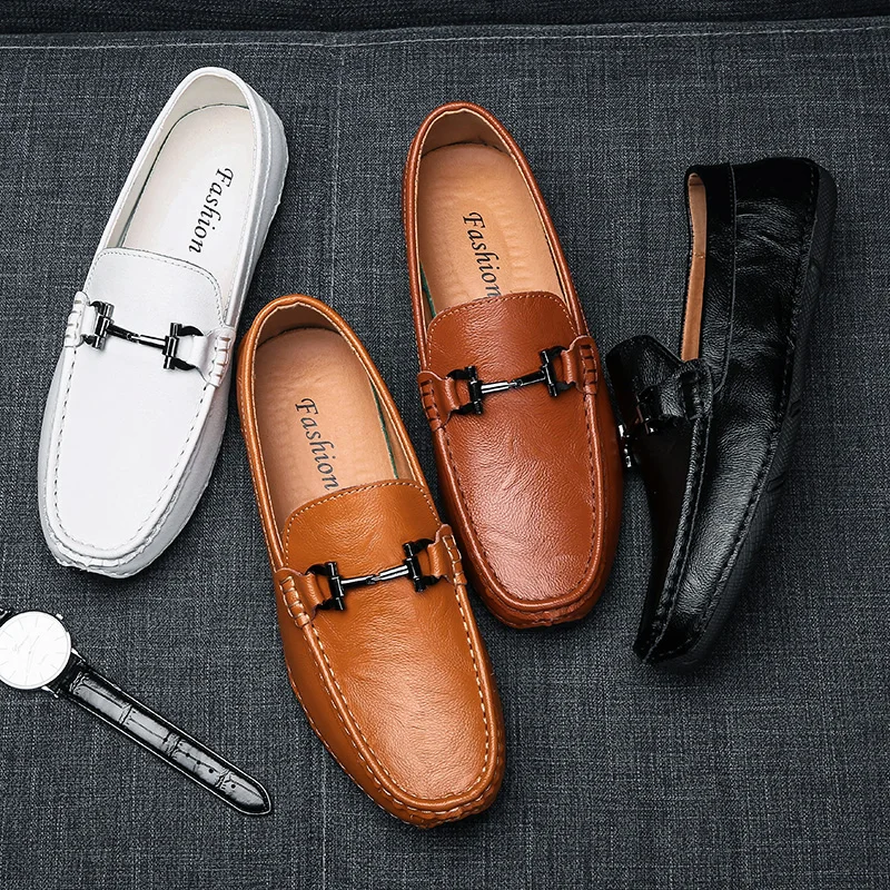 

ALCUBIEREE Autumn Men Casual Loafers Mens Slip-on Driving Shoes Lightweight Moccasins Flats Boat Shoes Soft Breathable Footwear