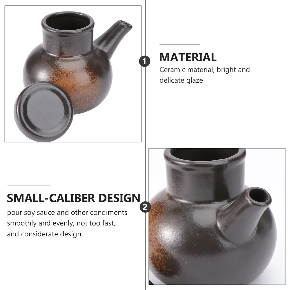 

1Pc Creative Kitchen Condiment Pot Durable Elegant Vinegar Jar Seasoning Holder