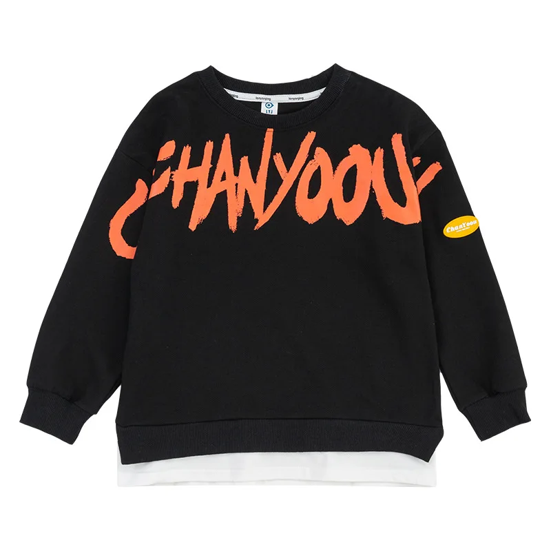 

Letters Spring Autumn Boys Sweatshirts Jacket Coat KidsOvercoat Outwear Teenager Tops Children Clothes Cotton Sport School High