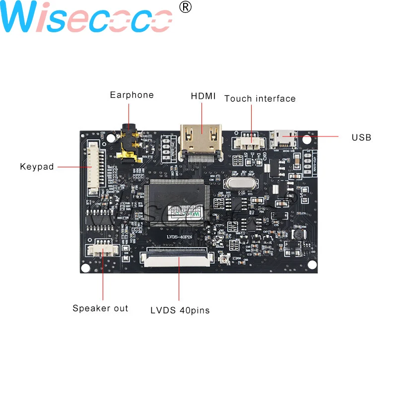 Wisecoco 8-дюймовая ЖК-панель IPS дисплей телефон с емкостным сенсорным экраном
