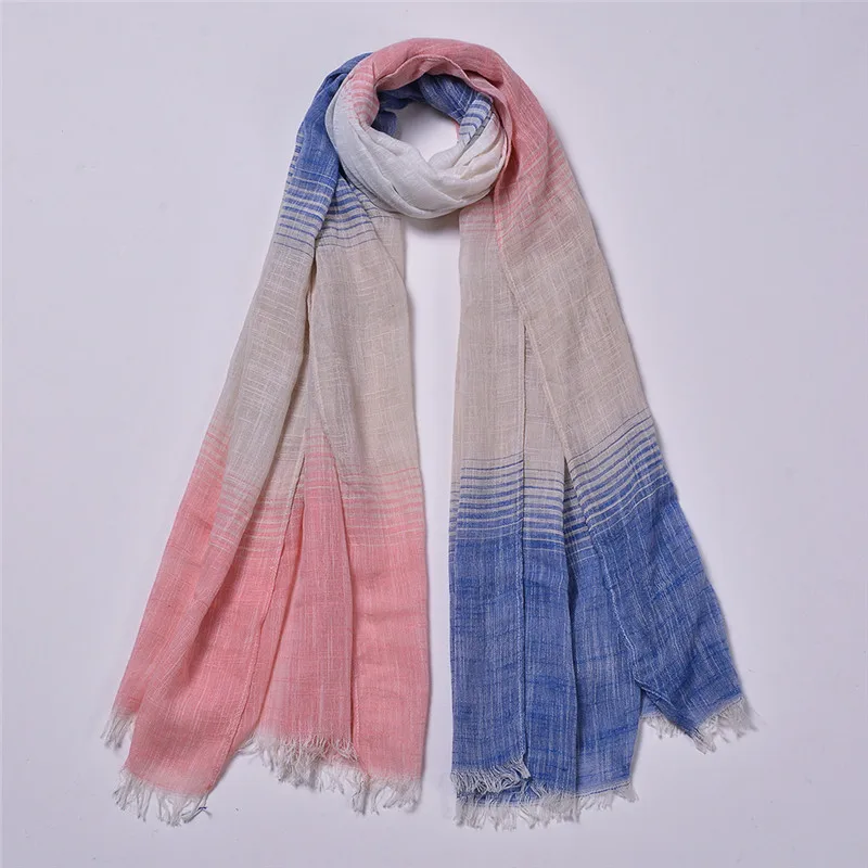 Летние крутые женские шарфы пляжный шарф Солнцезащитная шаль градиент весна и