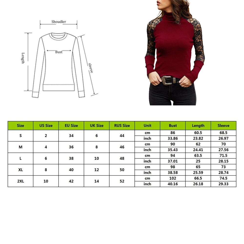 

2020 Sexy Half High Sweaters Women Winter Clothes Women Jumper Turtleneck Sexy Lace Knitted Autumn Tops Knitwear Femme Tops