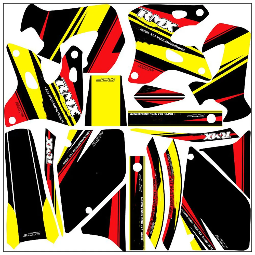 Free custom numbers name For suzuki 250 RMX 1996 Graphics 3M Stickers Decals RMX250S 1997 1998 1999 2000 | Автомобили и мотоциклы