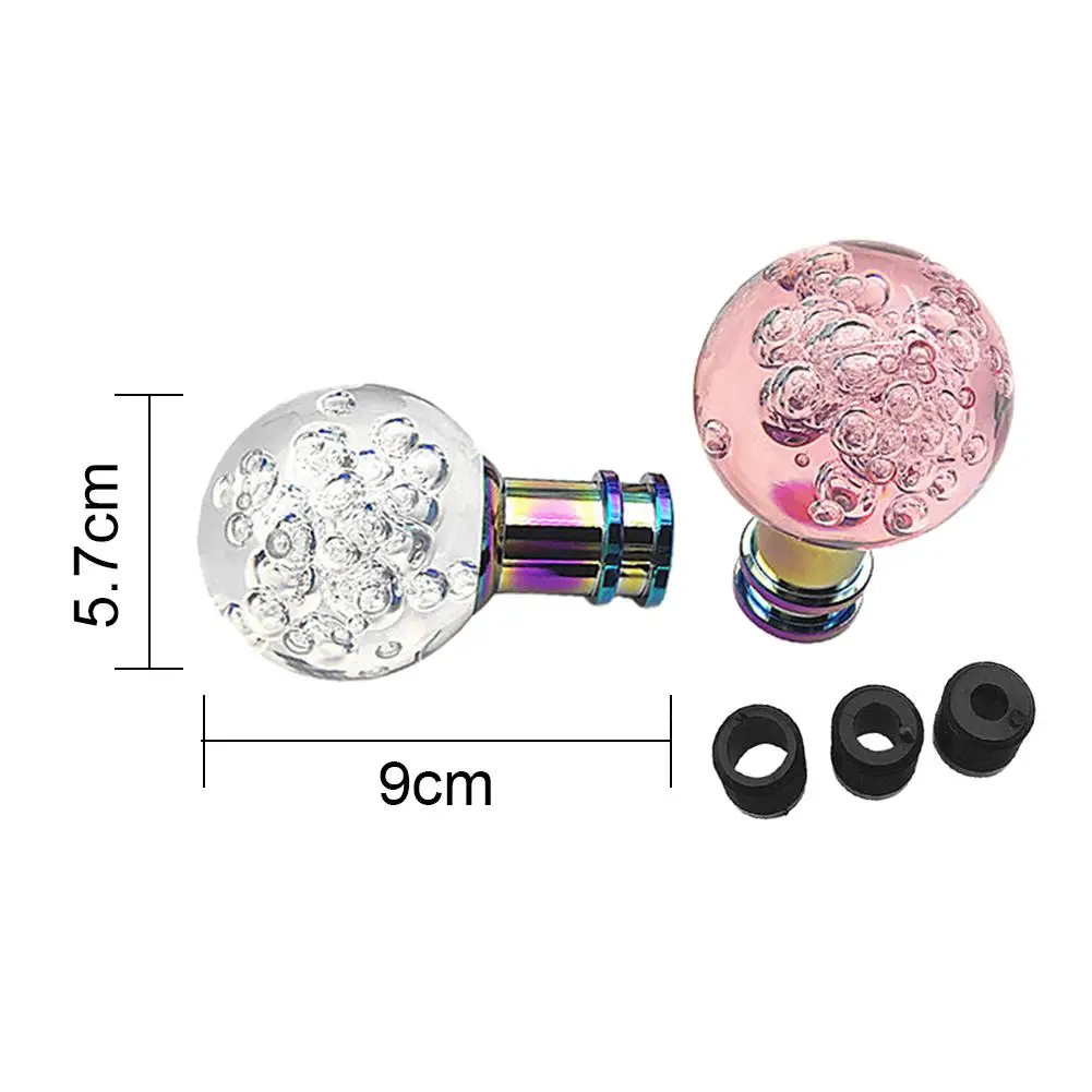 

Round Solid Color Faux Crystal Ball Car Modification Gear Shifter Knob Accessory80% HOT SALES
