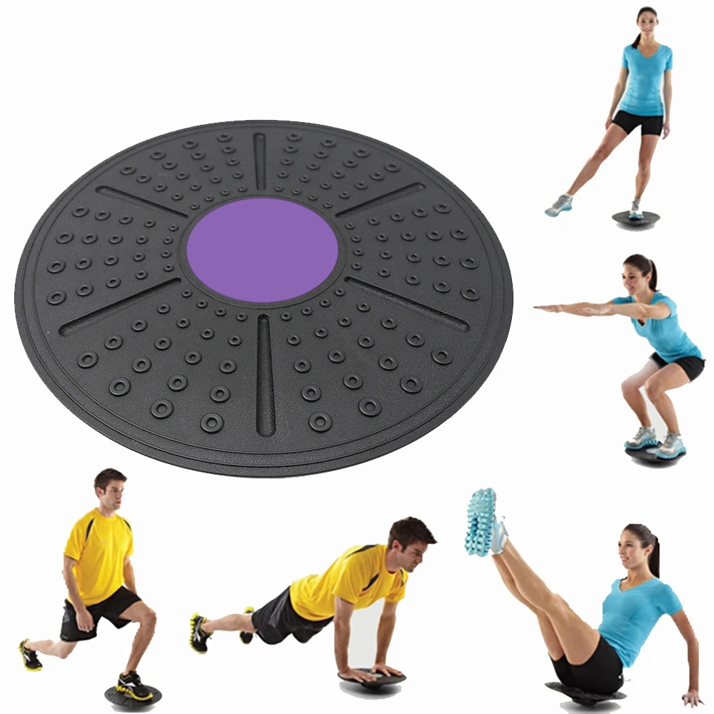 

Yoga Balance Board Wobble Fitness Rotation Massage Stability Disc Round Plates Board Gym Waist Twisting Exerciser