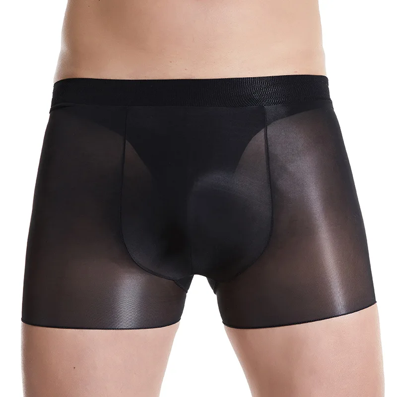 Мужское сексуальное прозрачное нижнее белье шорты боксеры ультратонкие