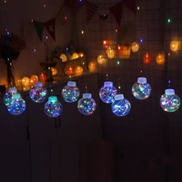 holiday lights indoor home room decoration night lights led bauble wishing ball window curtain fairy garland lighting strings