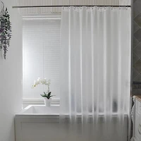 translucent shower curtain thicken eva bathroom curtain mildewproof bath screen luxury partition curtain with hooks home decor
