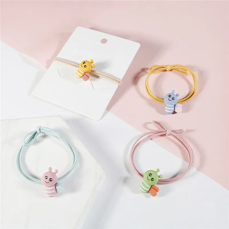 Высокое качество 1 шт. милые пчелы эластичные резинки для волос девочек конский