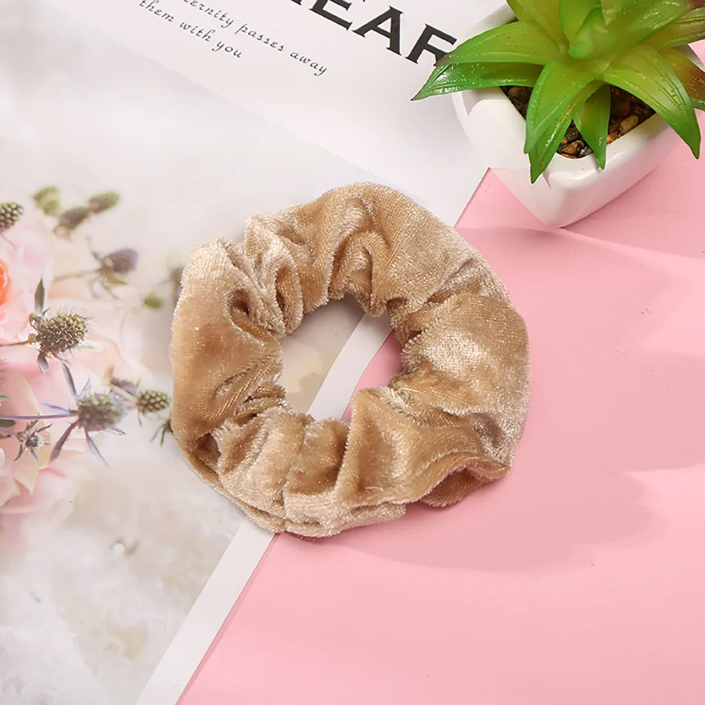 1 шт. Velluto Scrunchies Fasce Accessori Per Capelli Donne Ragazze Capelli Elastici Cravatta In Gomma anello corda per cape