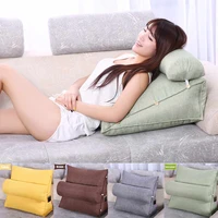 stereo couch bed triangular backrest pillow waist cushion washable cotton linen sofa rest household bedroom bedding accessories