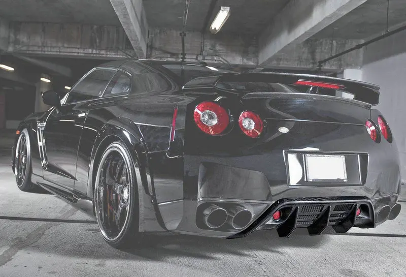 Автомобильный Стайлинг для Nissan R35 GTR Тип Z карбоновое волокно сзади под диффузор глянцевая отделка бампер сплиттерная губа Дрифт комплект тюнинг отделка