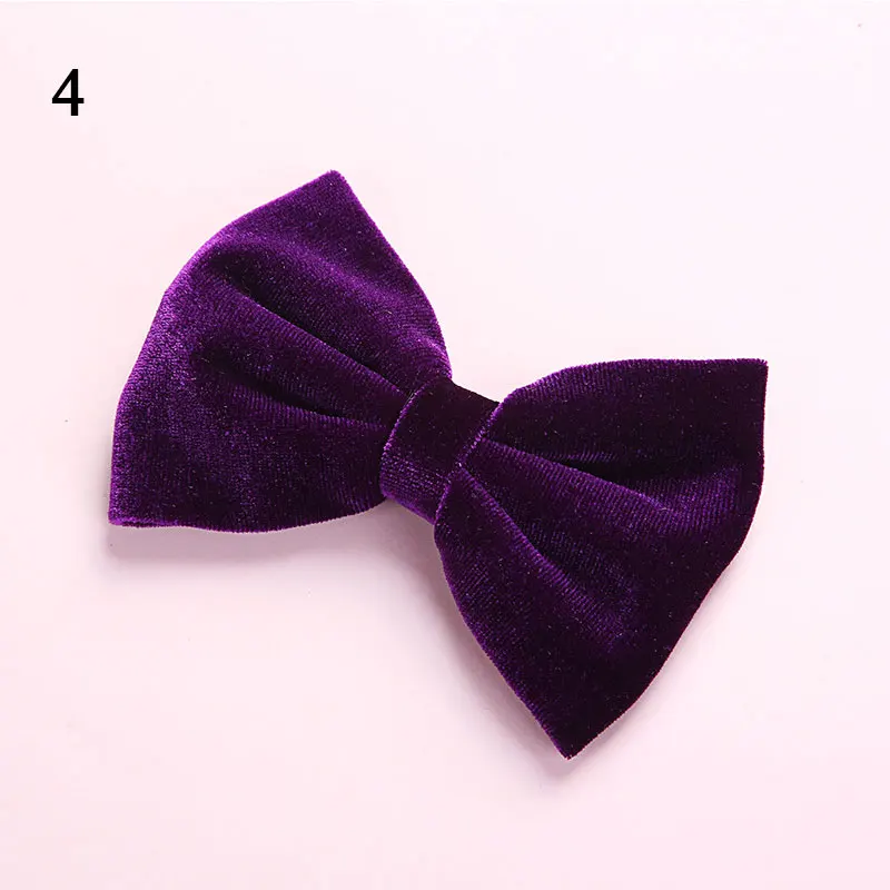 

Korean Cute Bowknot Velvet Hair Clip Bows For Women Girls Hair Hairpin Solid olor Big Bows Barrettes Kids Hair Accessories