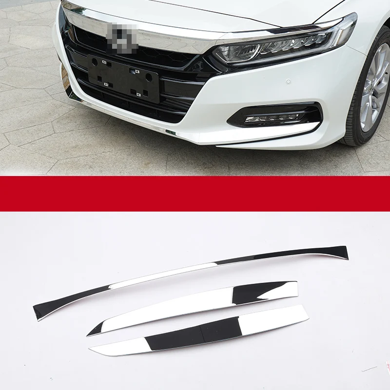Lsrtw2017 автомобильный Передний Задний бампер отделка украшение для Honda Accord 10th интерьерные аксессуары для формовки - Название цвета: silver 1