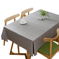 simple waterproof plain tablecloth solid color decent grey table cloth wedding home decoration banquet rectangular cover cloth