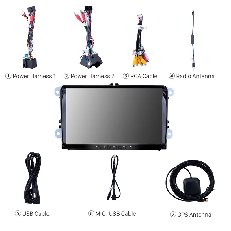 Автомагнитола Seicane Android 10 9 дюймов 64 Гб ПЗУ GPS Navi стерео плеер для VW Volkswagen Scirocco Golf Polo