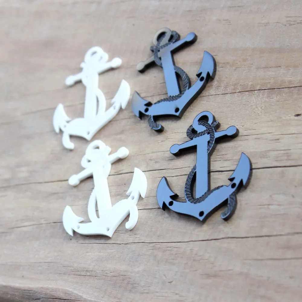 Акриловые серьги-подвески с тремя отверстиями 50 мм черные белые 2 0 дюйма AC1453A |