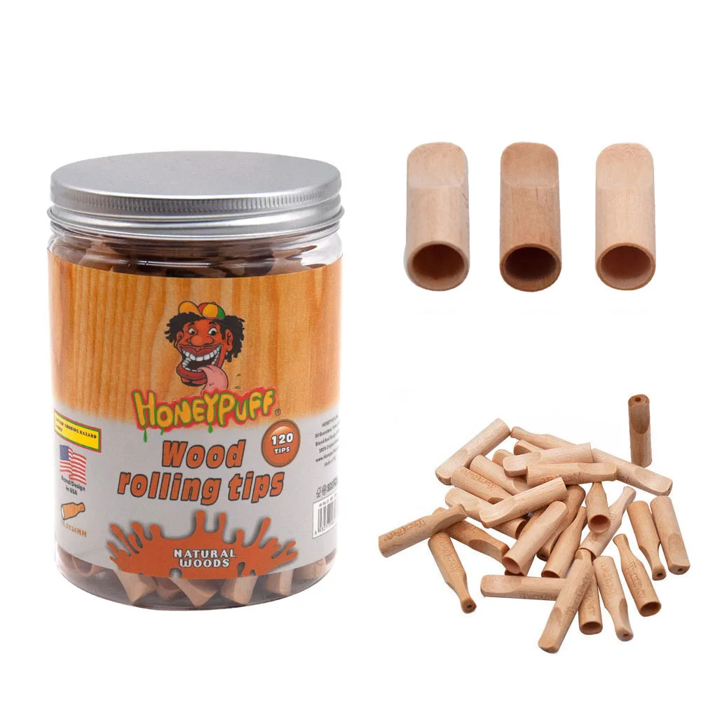 

60~120 Tips Natural Wood Mouth Tips With Flavor Smoking Wooden Mouth Filter Tip Cigarette Pre Rolled Cone Holder Tobacco Pipe