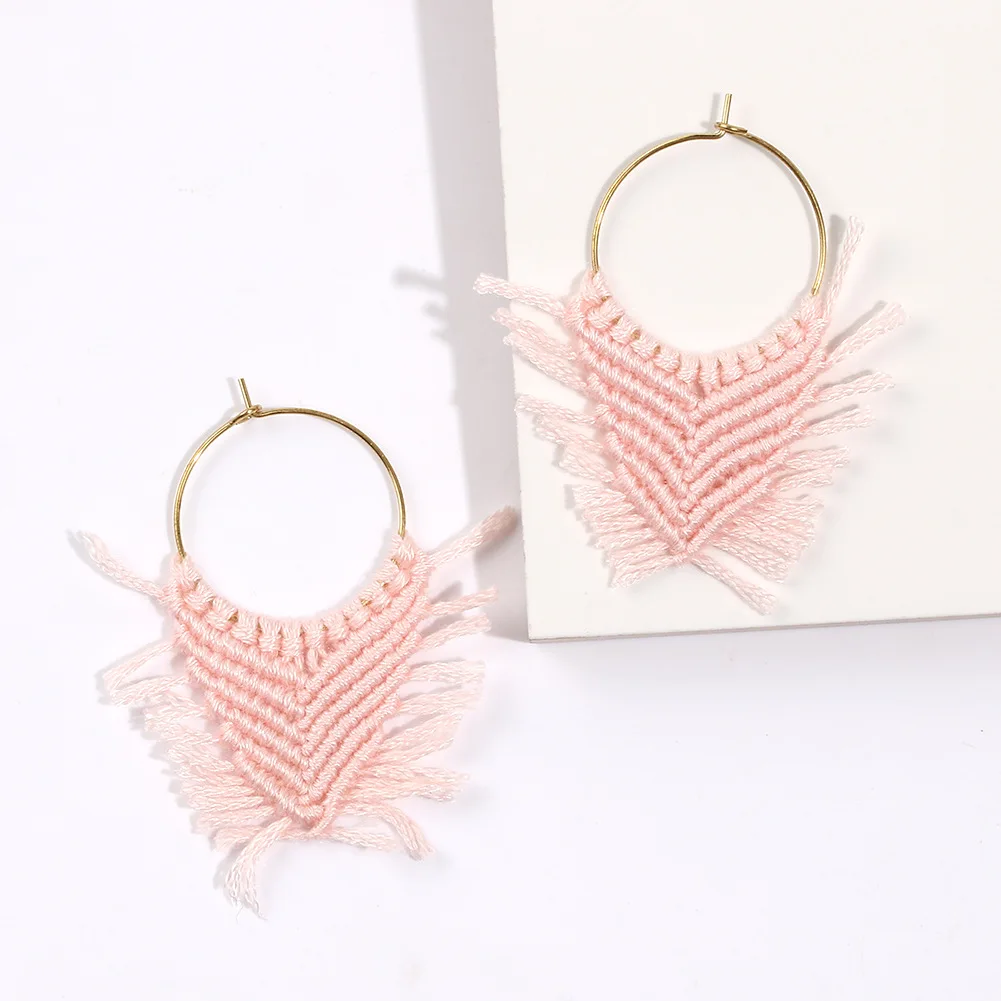 Женские серьги ручной работы в стиле бохо Cpop Элегантные Круглые Золотые сережки