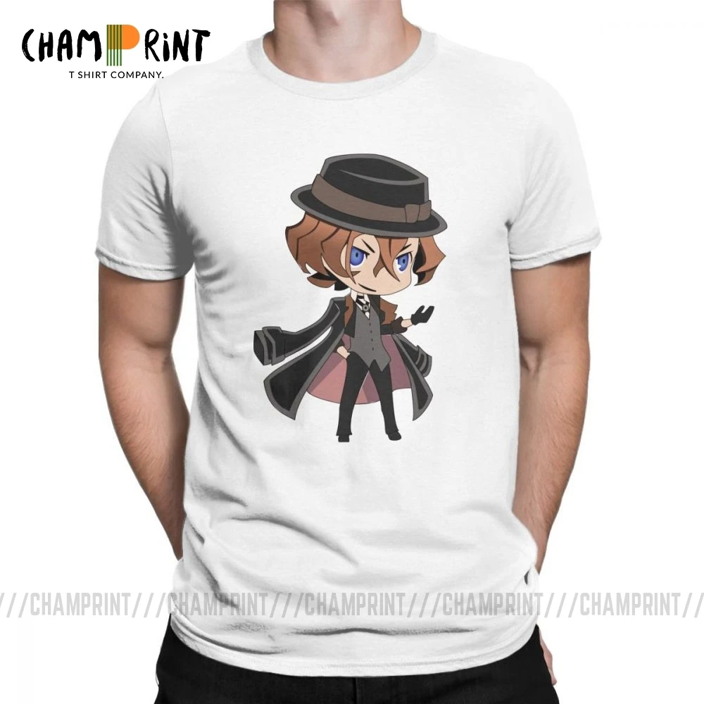 Мужские футболки Chibi Chuuya Bungou с изображением бродячих собак хлопковые топы 2019
