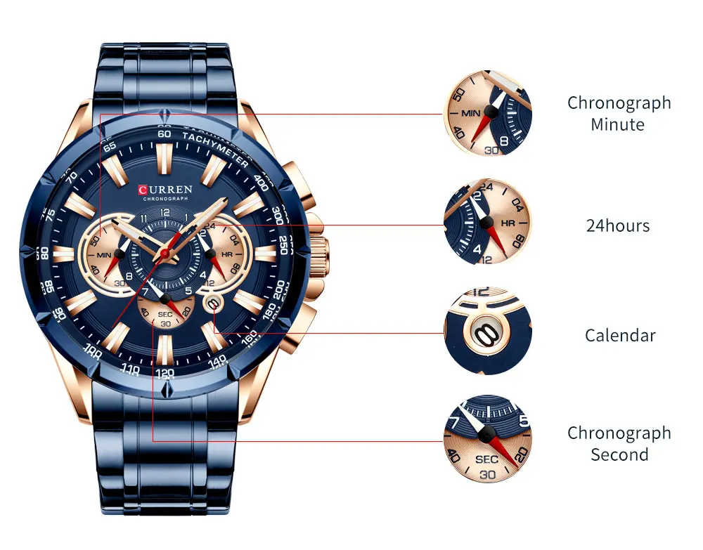 Watches Men CURREN 8363 Brand Men Sport Watches Men's Quartz Clock Man Casual Military Waterproof Wrist Watch relogio masculino