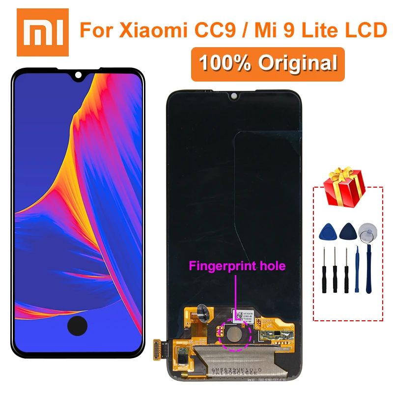 Оригинальный ЖК дисплей для Xiaomi Mi CC9 MI 9 Lite сенсорный экран дигитайзер запасные