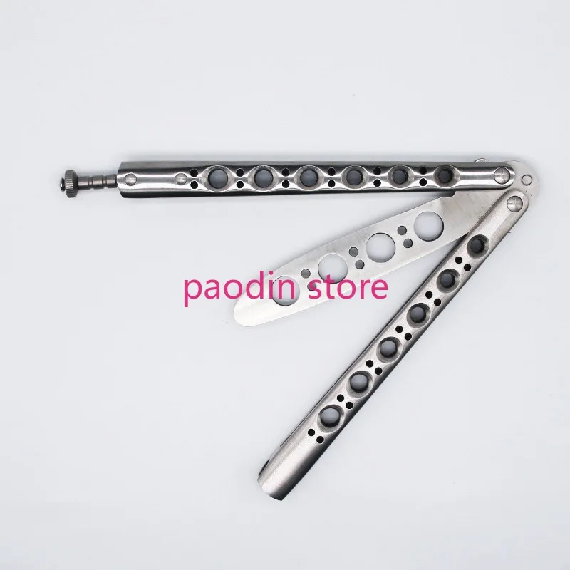 Channel Butterfly Trainer Knife BM40 41 42 43 46 47 49 440C Blade Stainless Steel Handle Jilt EDC Pocket Free-swinging Knives on переводится как: Бабочка тренировочный нож Channel BM40 41 42 43 46 47 49, лезвие из нержавеющей стали 440C, рукоять из нержав