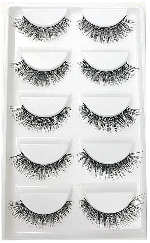 CLOTHOBEAUTY 5 пар накладных ресниц, тонкие накладные ресницы для наращивания ручной работы, натуральные мягкие невидимые ресницы, длинный толстый многоразовый макияж