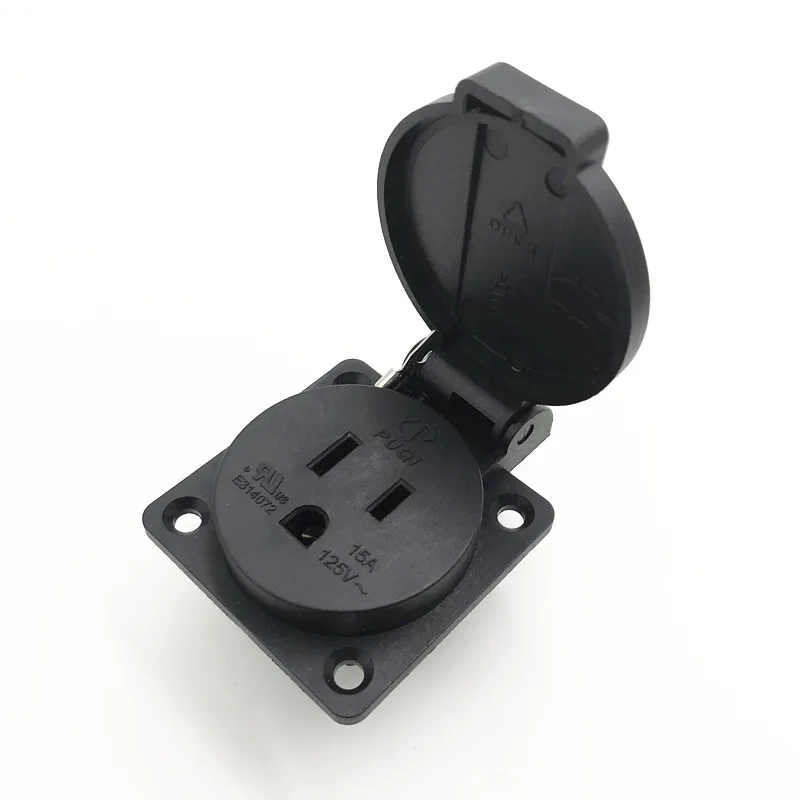 Черная 125 в 15 а 20 А IP44 CE американская японская многофункциональная уличная