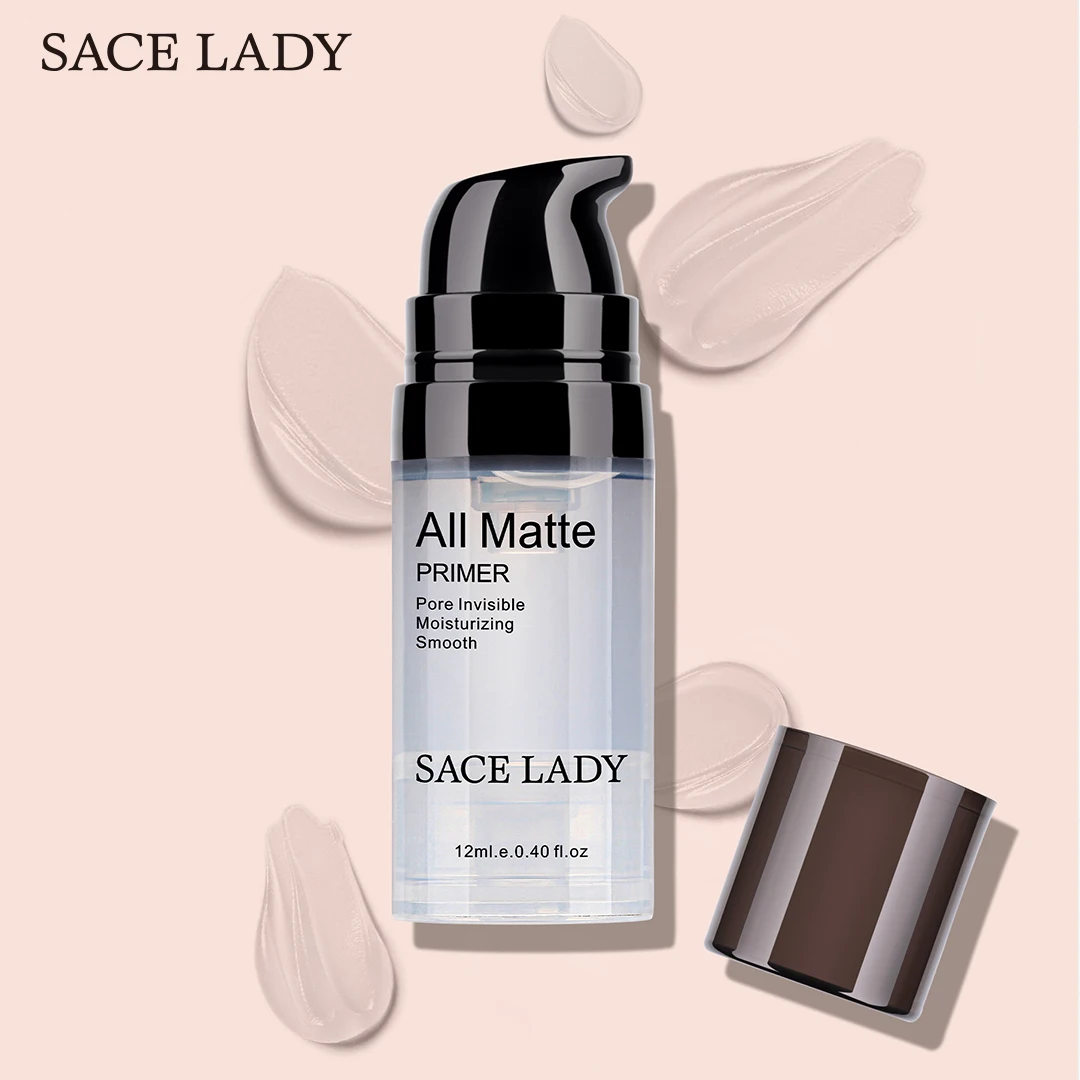 

SACE LADY 12Ml Face Primer Matte Liquid Base Lighten Pores Cream Oil Control Smooth Fine Lines Make Up Brighten Cosmetic Tslm2