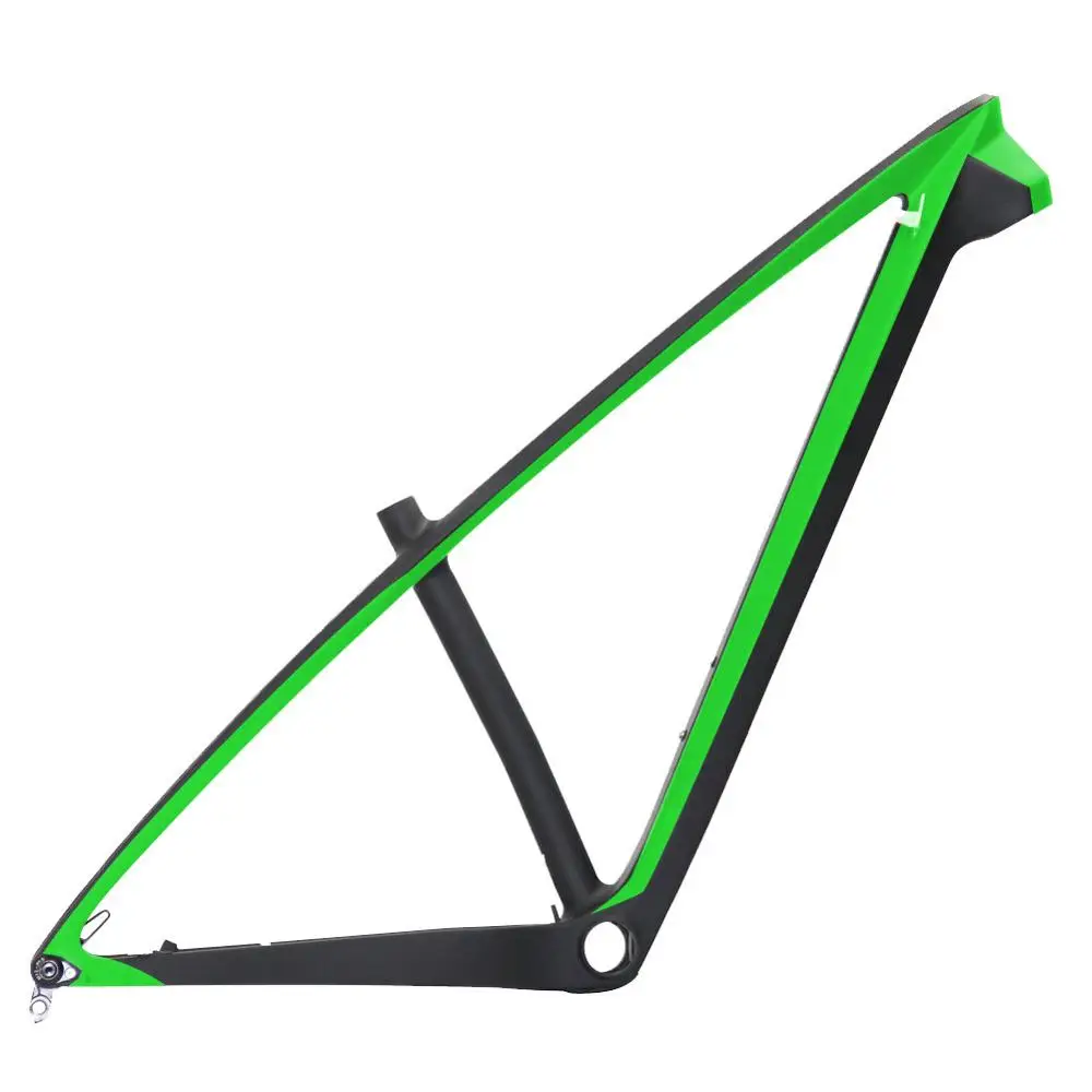 Spcycle T1000 карбоновая MTB рама 29er рама карбоновая для горного велосипеда 142*12 мм через ось MTB велосипедная Рама BB92 15/1" Новинка - Цвет: Green Color