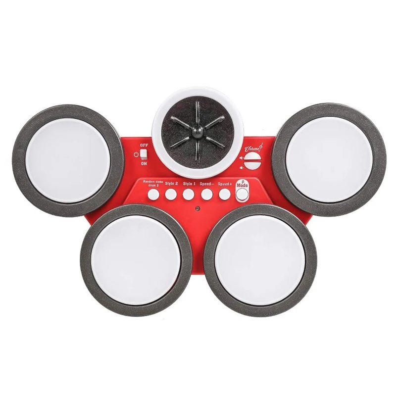 

Kids Drum Set Electronic Hand Drum Musical Drum Kit Education Instrument Toys Gift for 3-5 Years Old Boys Girls