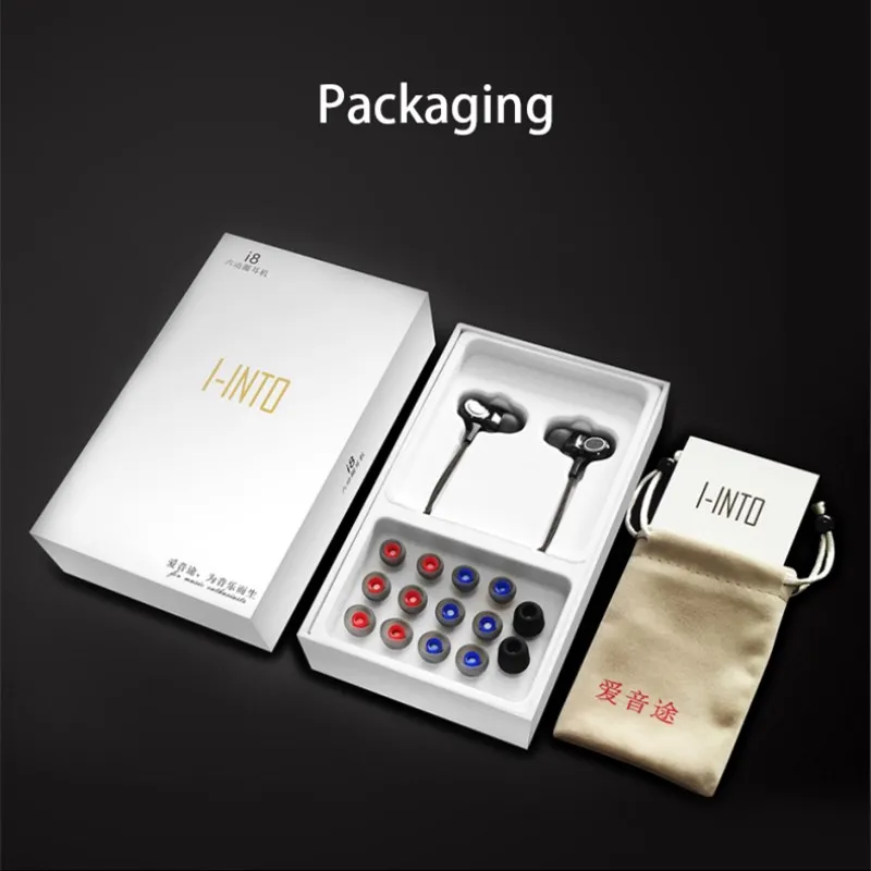 I8 наушники шесть-блок три движения кольцо в ухо сабвуфер Hi-Fi Мобильный телефон