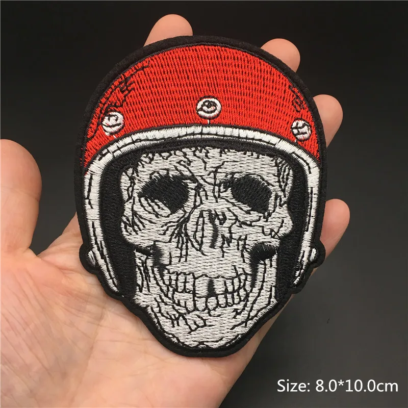 

Cartoon Patches for Clothes Iron on Skull Embroidered Stripes for Clothing Diy Sewing Hippe Alien Ghost Wolf Heart Badge