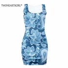 Женское Короткое мини-платье, с принтом мандалы, Пейсли, лотоса, повседневное, Пляжное, без рукавов, весна-лето