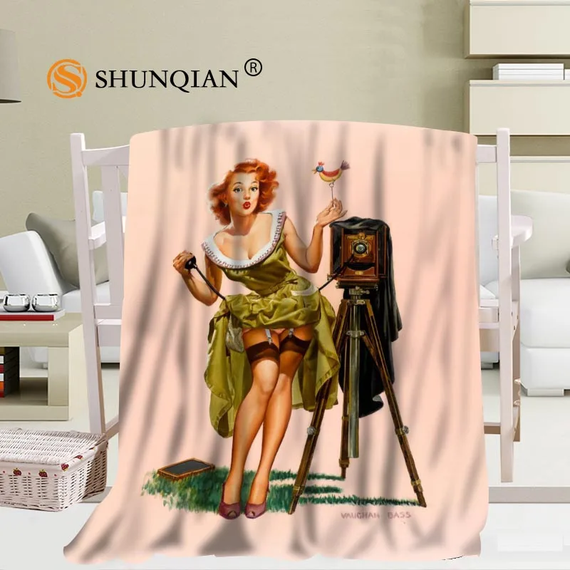 Online Personalizzato Di Grandi Dimensioni Pin Up Coperte Di Elvgrei Per Letti Falafel Caldo Inverno Dormire Divano Coperta 56x80 Pollici 50X60inch 40X50inch