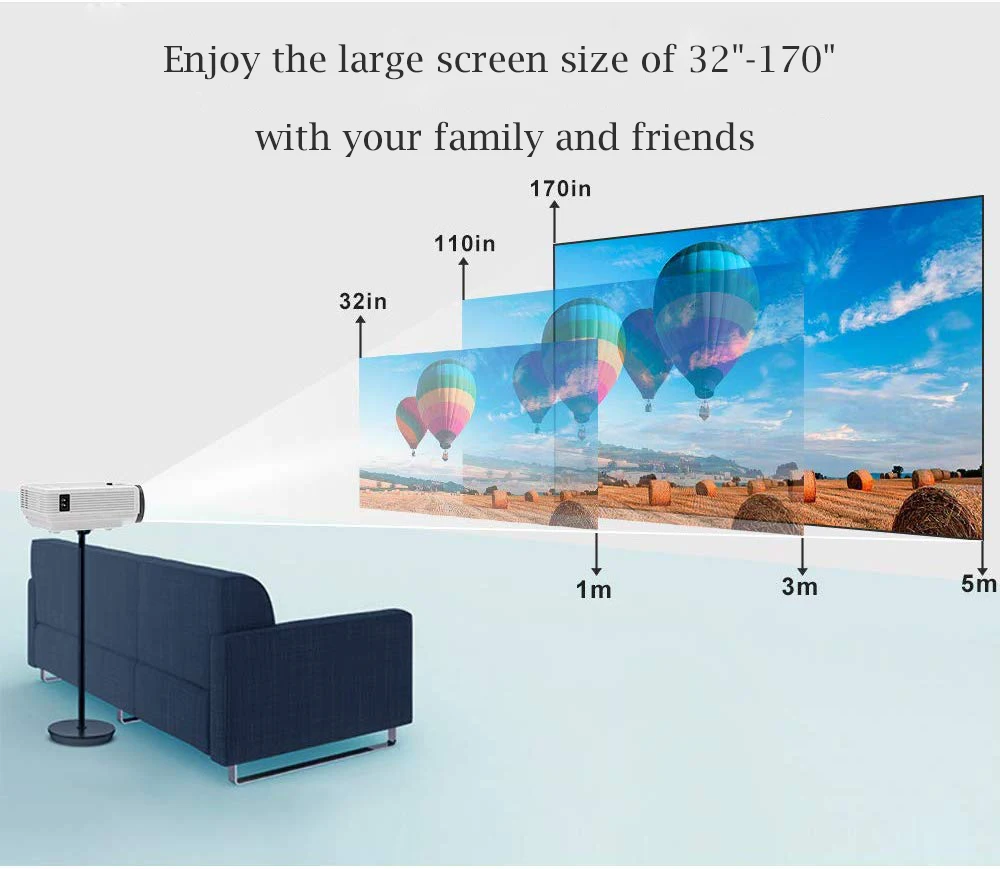 powerful led mini projector 2600lumens support 1080p wireless sync display for iphoneandroid phone video beamer for home cinema free global shipping